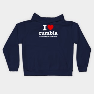 I love cumbia and maybe 3 people Kids Hoodie